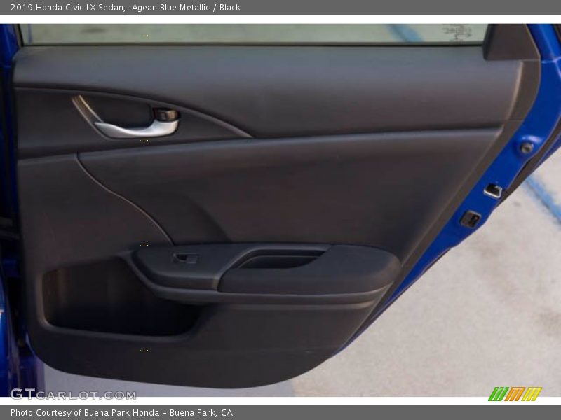 Agean Blue Metallic / Black 2019 Honda Civic LX Sedan