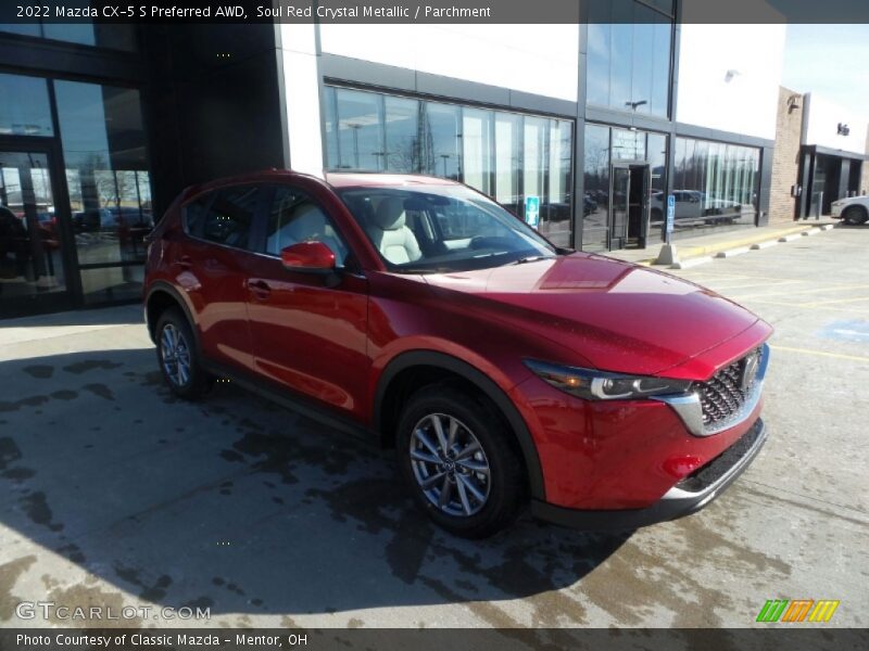 Soul Red Crystal Metallic / Parchment 2022 Mazda CX-5 S Preferred AWD