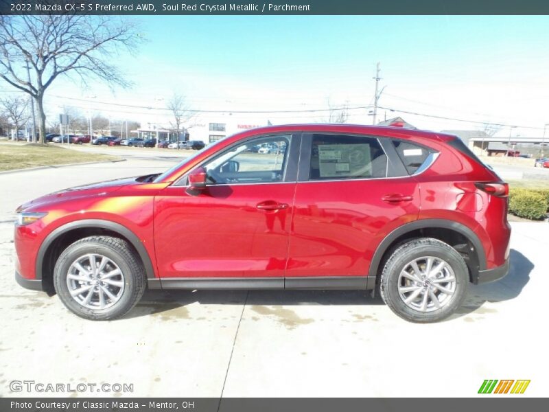 Soul Red Crystal Metallic / Parchment 2022 Mazda CX-5 S Preferred AWD