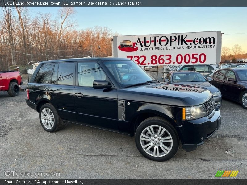 Santorini Black Metallic / Sand/Jet Black 2011 Land Rover Range Rover HSE