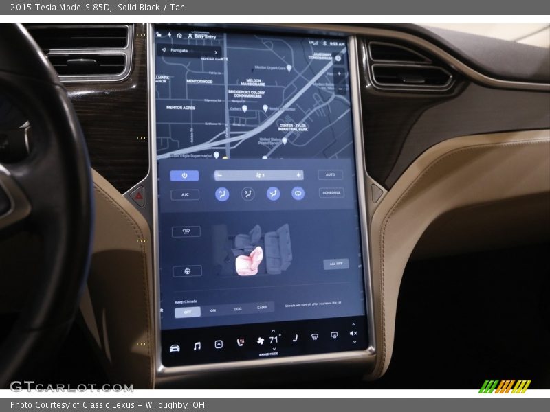 Solid Black / Tan 2015 Tesla Model S 85D