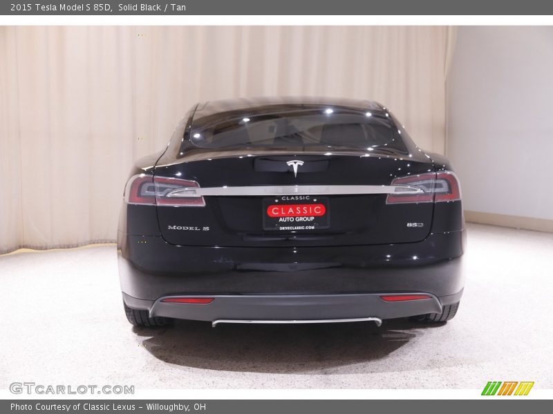 Solid Black / Tan 2015 Tesla Model S 85D