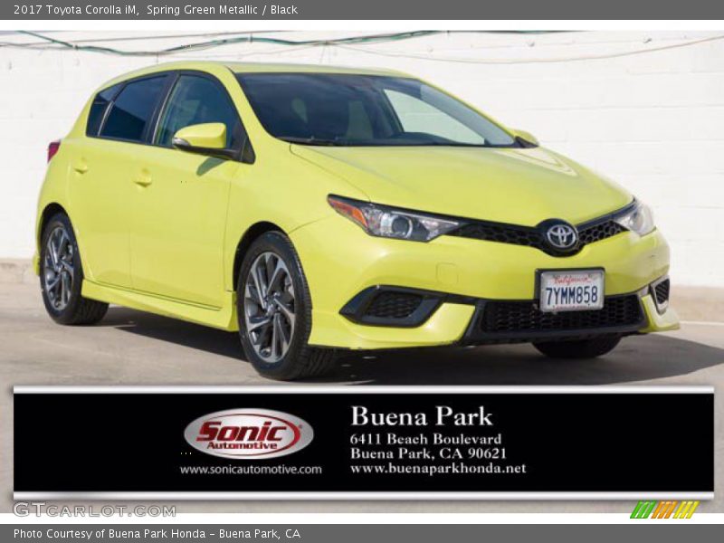 Spring Green Metallic / Black 2017 Toyota Corolla iM