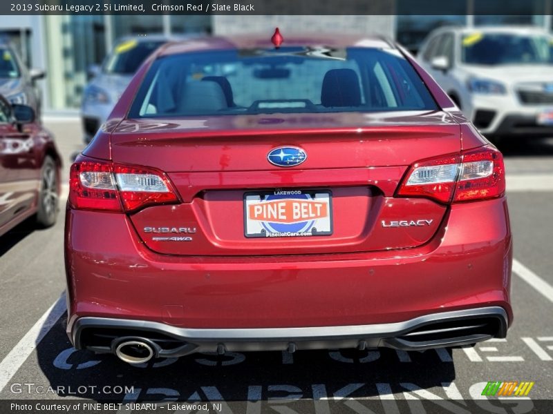 Crimson Red / Slate Black 2019 Subaru Legacy 2.5i Limited
