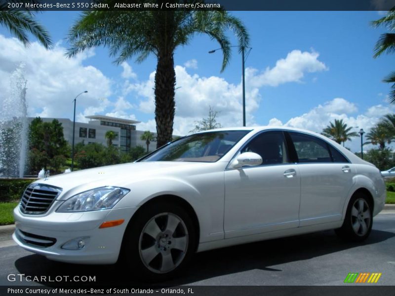 Alabaster White / Cashmere/Savanna 2007 Mercedes-Benz S 550 Sedan