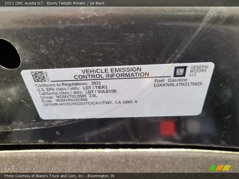 Ebony Twilight Metallic / Jet Black 2021 GMC Acadia SLT