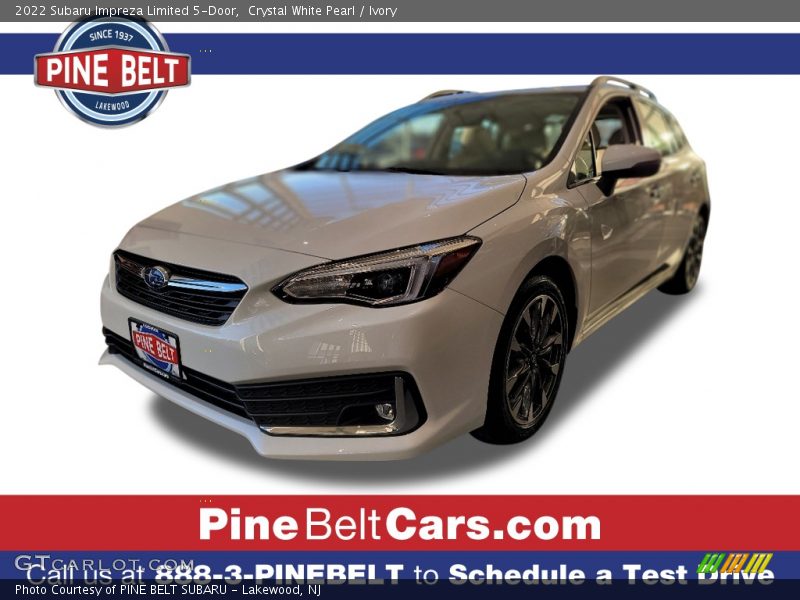 Crystal White Pearl / Ivory 2022 Subaru Impreza Limited 5-Door