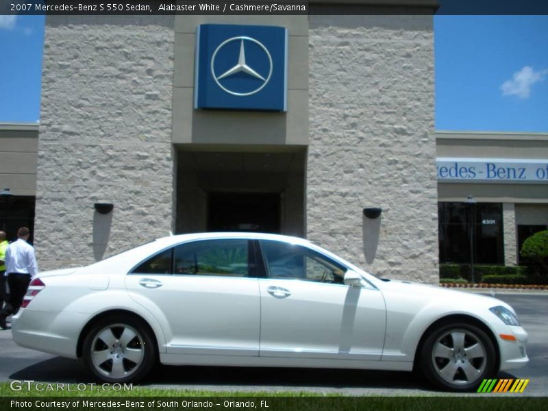 Alabaster White / Cashmere/Savanna 2007 Mercedes-Benz S 550 Sedan