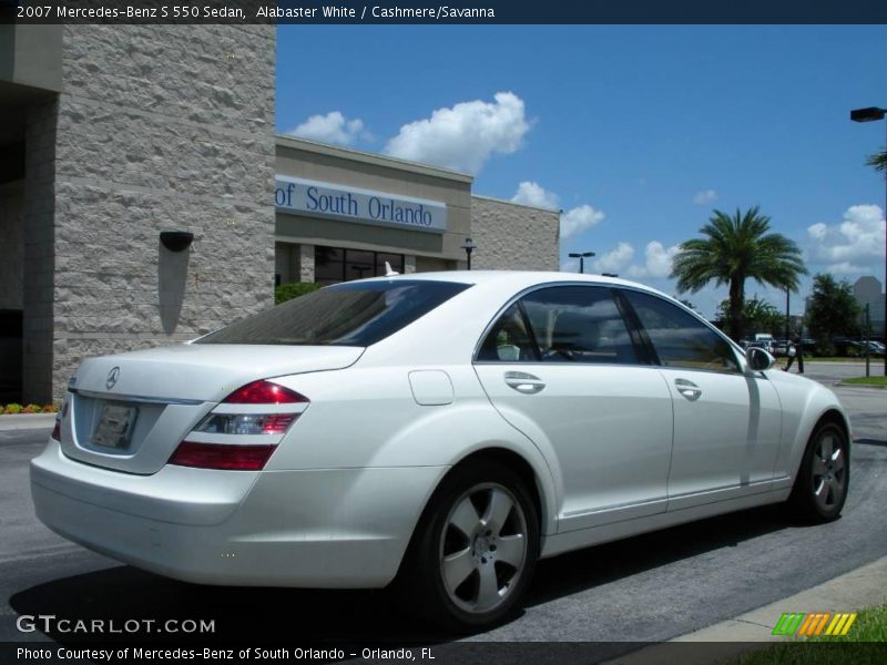 Alabaster White / Cashmere/Savanna 2007 Mercedes-Benz S 550 Sedan