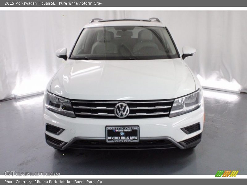 Pure White / Storm Gray 2019 Volkswagen Tiguan SE