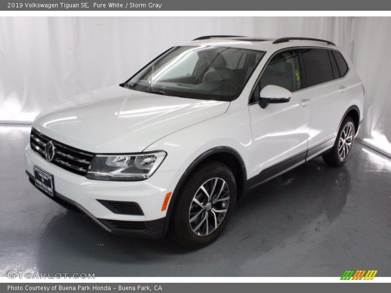 Pure White / Storm Gray 2019 Volkswagen Tiguan SE