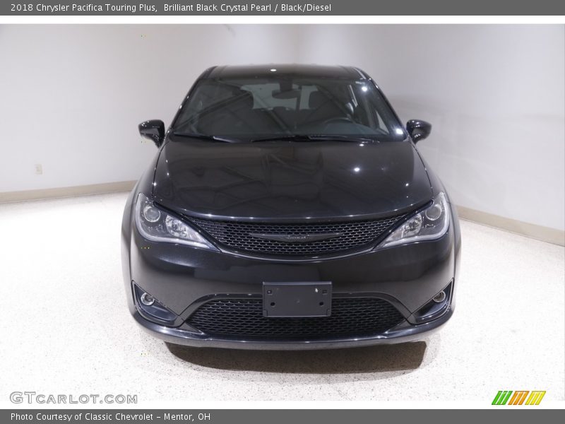 Brilliant Black Crystal Pearl / Black/Diesel 2018 Chrysler Pacifica Touring Plus