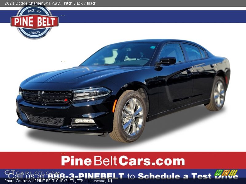 Pitch Black / Black 2021 Dodge Charger SXT AWD