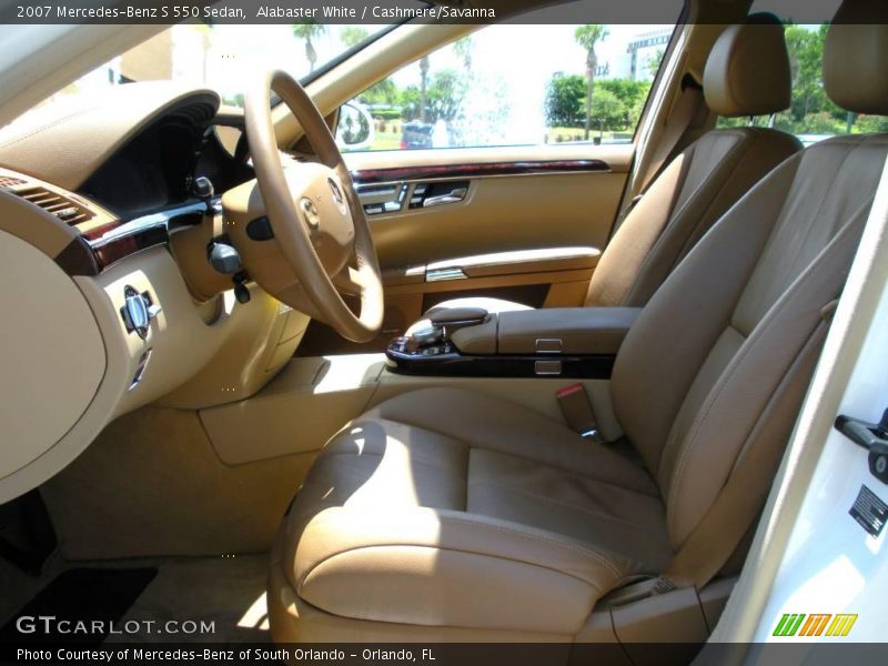 Alabaster White / Cashmere/Savanna 2007 Mercedes-Benz S 550 Sedan