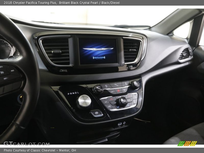 Brilliant Black Crystal Pearl / Black/Diesel 2018 Chrysler Pacifica Touring Plus