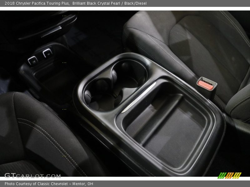 Brilliant Black Crystal Pearl / Black/Diesel 2018 Chrysler Pacifica Touring Plus
