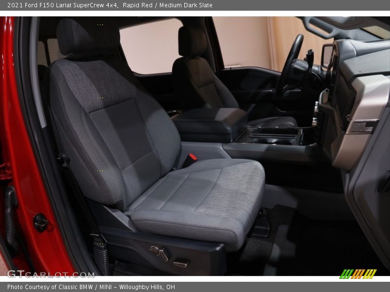 Rapid Red / Medium Dark Slate 2021 Ford F150 Lariat SuperCrew 4x4