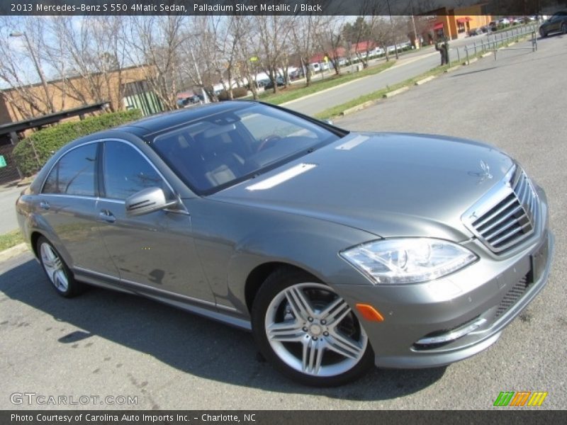 Palladium Silver Metallic / Black 2013 Mercedes-Benz S 550 4Matic Sedan