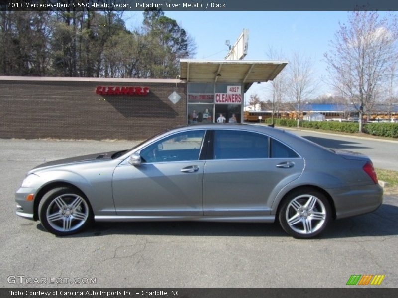 Palladium Silver Metallic / Black 2013 Mercedes-Benz S 550 4Matic Sedan