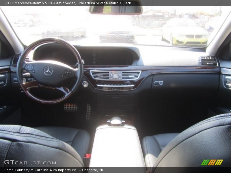 Palladium Silver Metallic / Black 2013 Mercedes-Benz S 550 4Matic Sedan