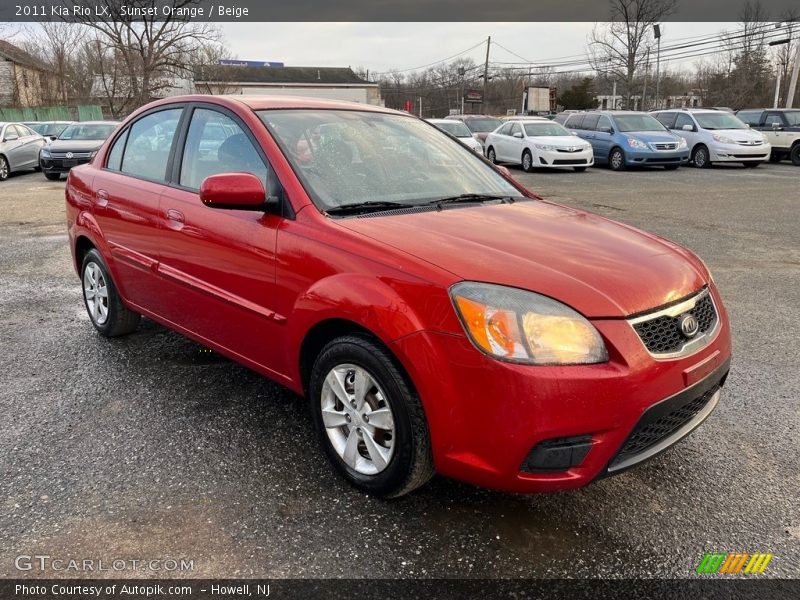 Sunset Orange / Beige 2011 Kia Rio LX