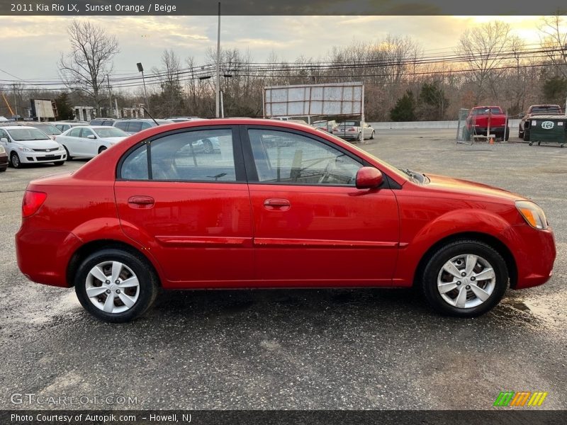 Sunset Orange / Beige 2011 Kia Rio LX