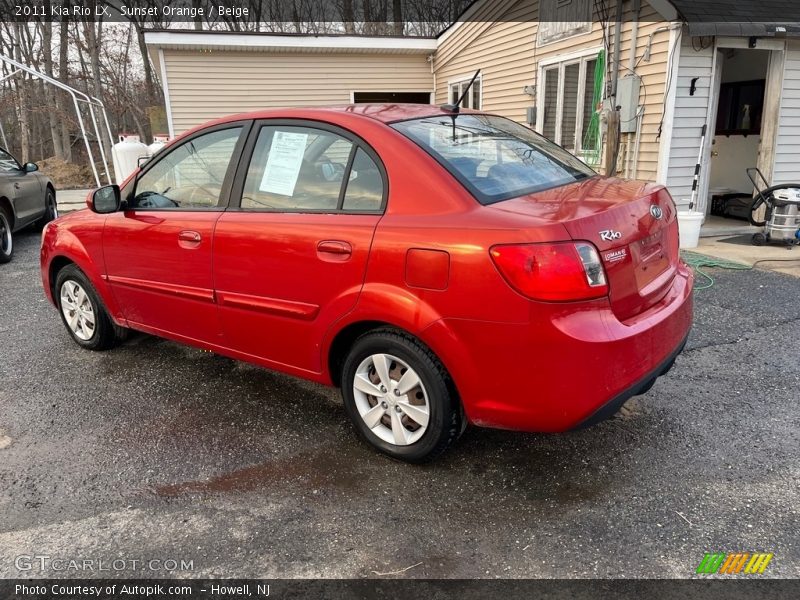 Sunset Orange / Beige 2011 Kia Rio LX