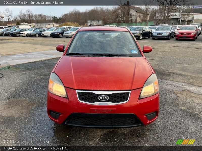 Sunset Orange / Beige 2011 Kia Rio LX