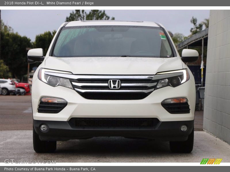 White Diamond Pearl / Beige 2018 Honda Pilot EX-L