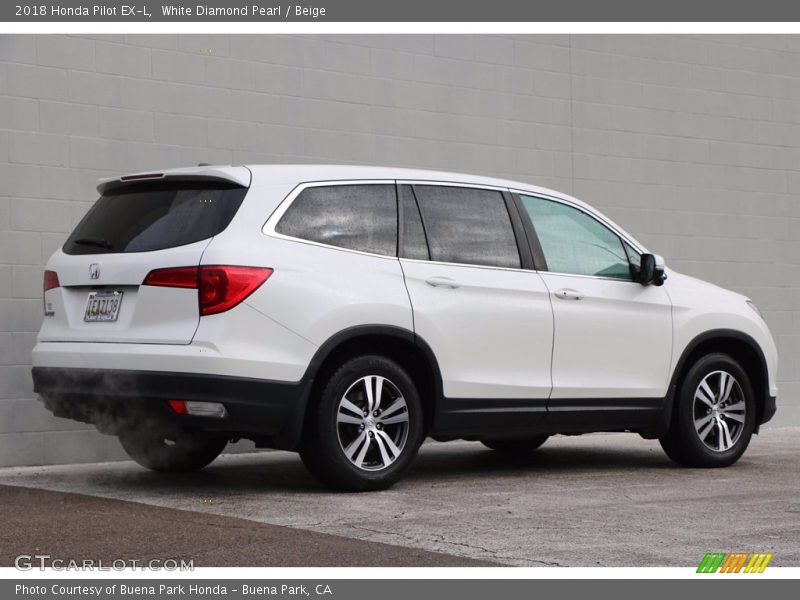 White Diamond Pearl / Beige 2018 Honda Pilot EX-L