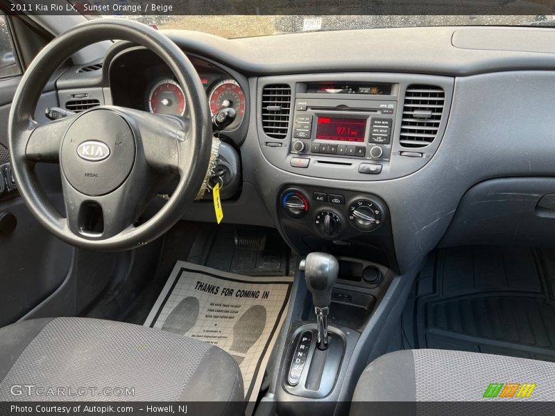 Sunset Orange / Beige 2011 Kia Rio LX