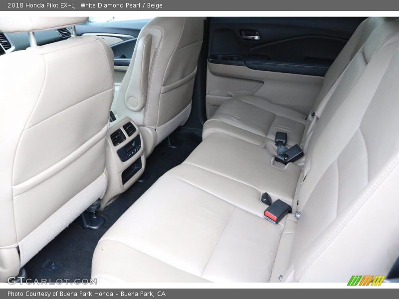 White Diamond Pearl / Beige 2018 Honda Pilot EX-L
