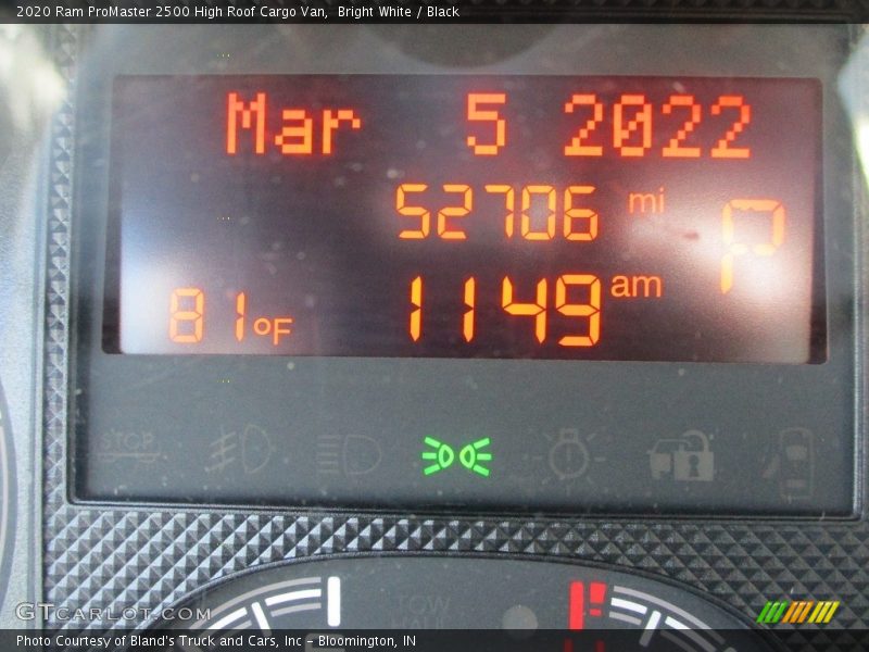 Bright White / Black 2020 Ram ProMaster 2500 High Roof Cargo Van