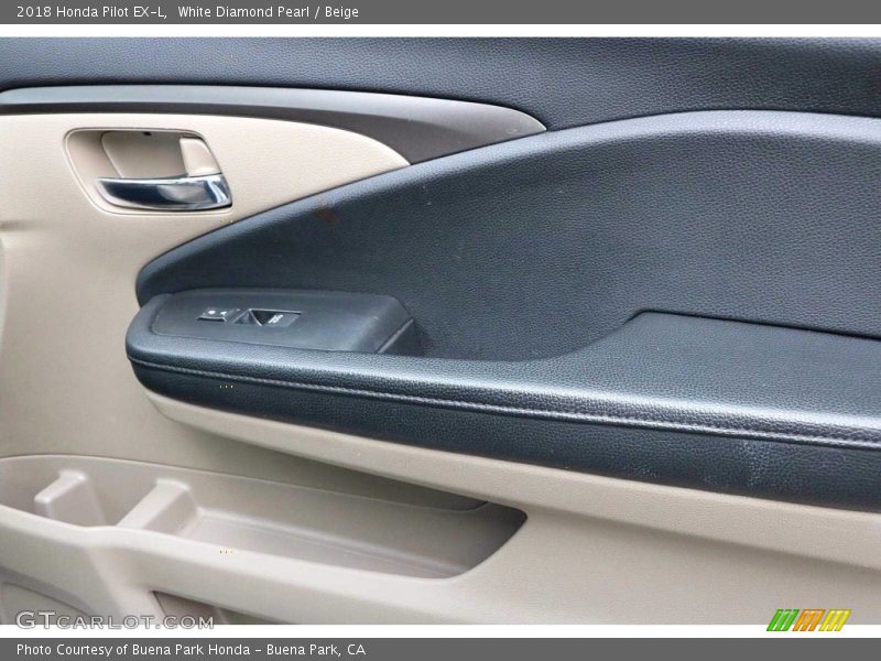 White Diamond Pearl / Beige 2018 Honda Pilot EX-L