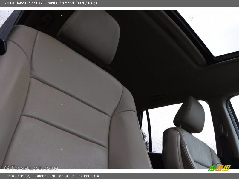 White Diamond Pearl / Beige 2018 Honda Pilot EX-L