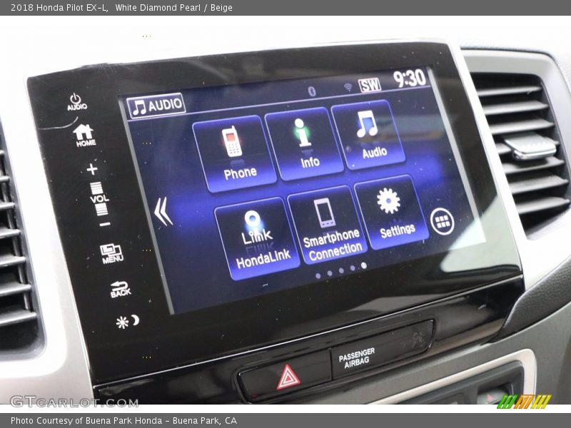 White Diamond Pearl / Beige 2018 Honda Pilot EX-L