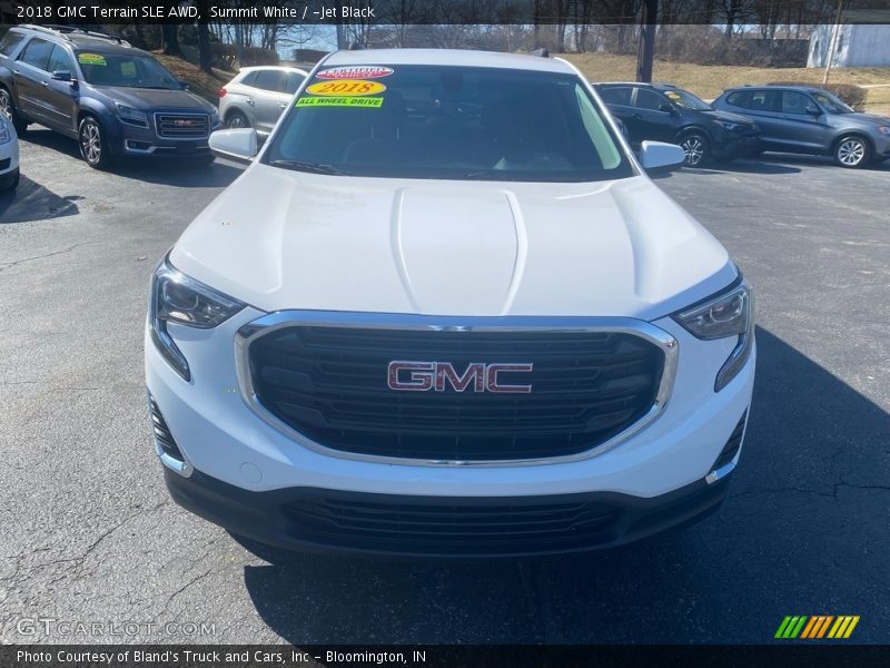 Summit White / ­Jet Black 2018 GMC Terrain SLE AWD