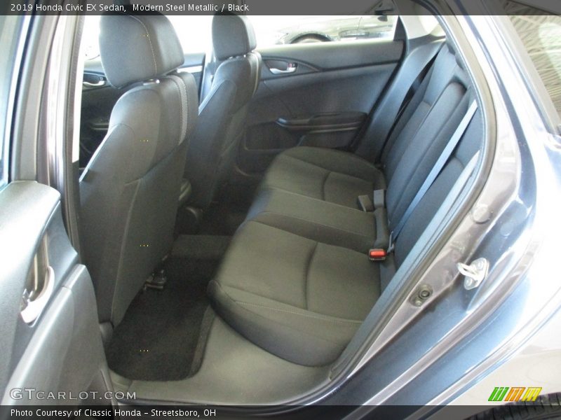 Modern Steel Metallic / Black 2019 Honda Civic EX Sedan