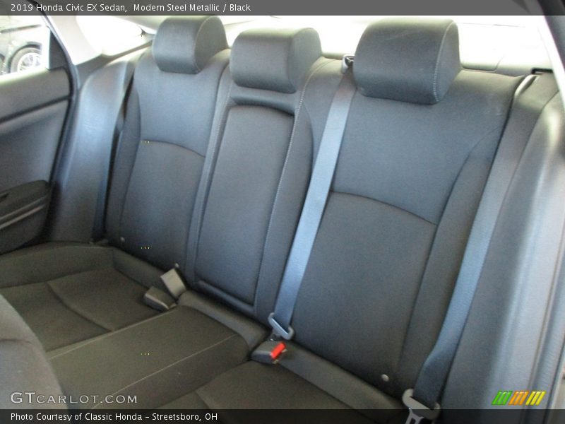 Modern Steel Metallic / Black 2019 Honda Civic EX Sedan