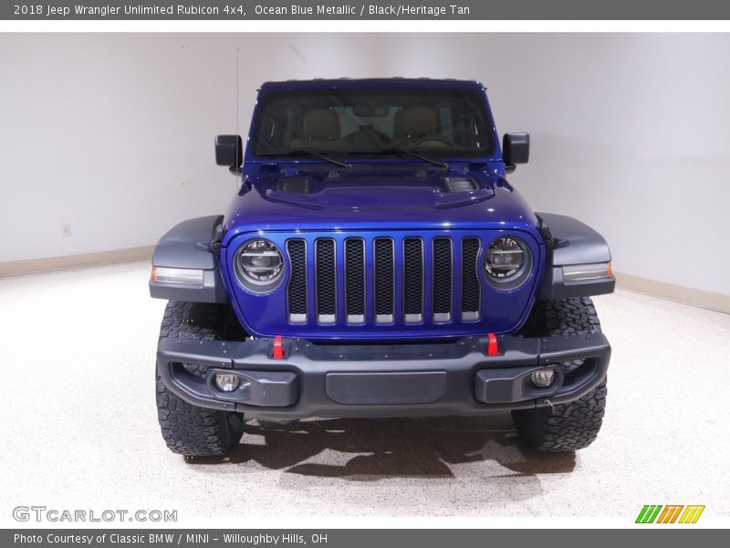 Ocean Blue Metallic / Black/Heritage Tan 2018 Jeep Wrangler Unlimited Rubicon 4x4