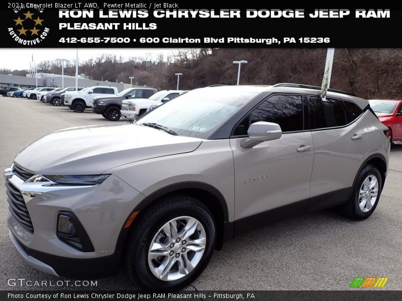 Pewter Metallic / Jet Black 2021 Chevrolet Blazer LT AWD