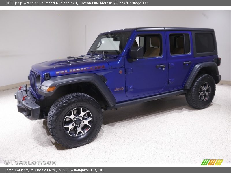 Ocean Blue Metallic / Black/Heritage Tan 2018 Jeep Wrangler Unlimited Rubicon 4x4