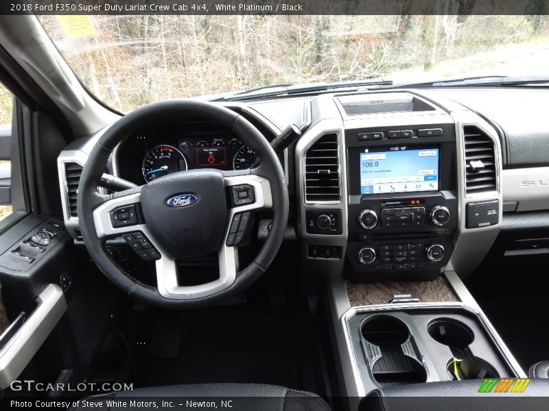 White Platinum / Black 2018 Ford F350 Super Duty Lariat Crew Cab 4x4