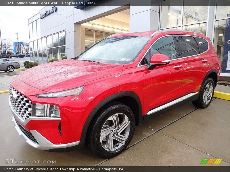 Calypso Red / Black 2021 Hyundai Santa Fe SEL AWD