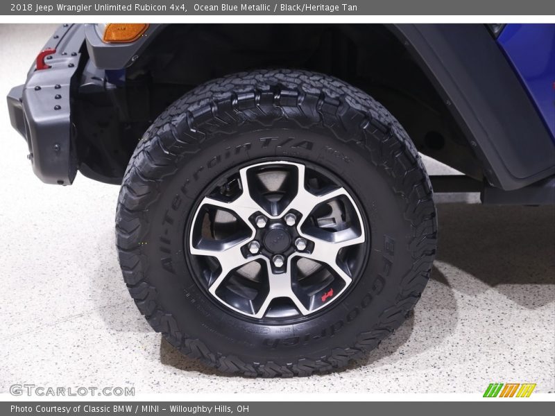 Ocean Blue Metallic / Black/Heritage Tan 2018 Jeep Wrangler Unlimited Rubicon 4x4