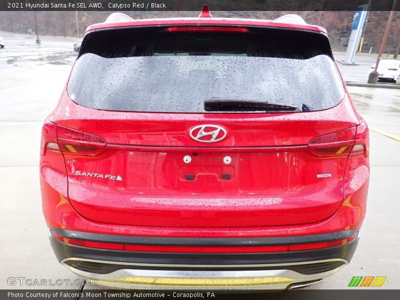 Calypso Red / Black 2021 Hyundai Santa Fe SEL AWD