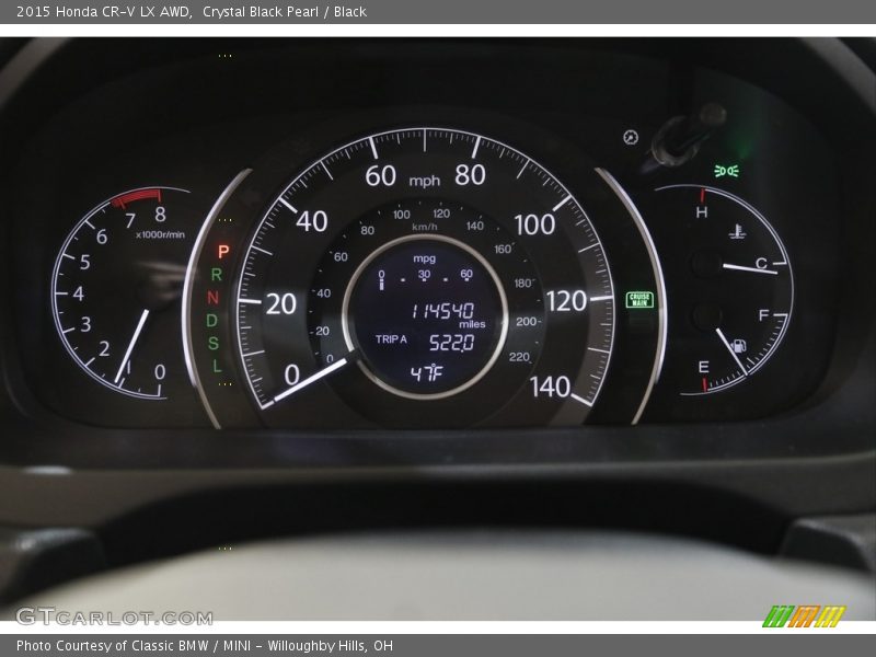 Crystal Black Pearl / Black 2015 Honda CR-V LX AWD