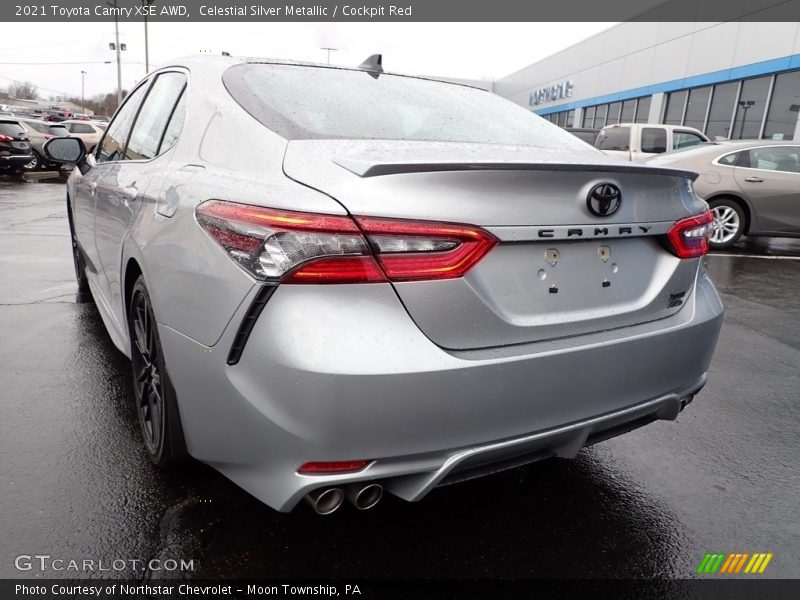 Celestial Silver Metallic / Cockpit Red 2021 Toyota Camry XSE AWD