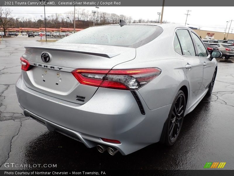 Celestial Silver Metallic / Cockpit Red 2021 Toyota Camry XSE AWD