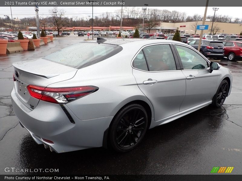 Celestial Silver Metallic / Cockpit Red 2021 Toyota Camry XSE AWD